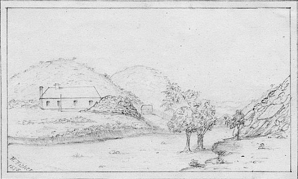 Alice Springs Telegraph station, Northern Territory
Sketch by William Fisher
Image courtesy SLSA B 72117/5